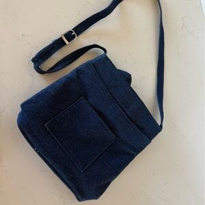 Denim Crossbody Shoulder Bag – Adjustable Strap, Casual Blue Jean Style